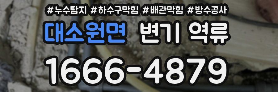 대소원면 변기 역류