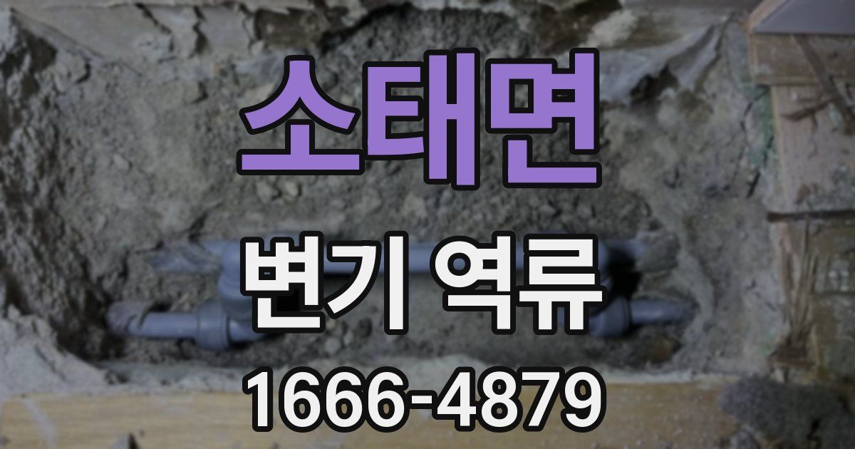 소태면 변기 역류
