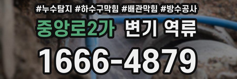 중앙로2가 변기 역류