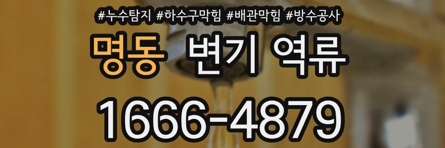 명동 변기 역류