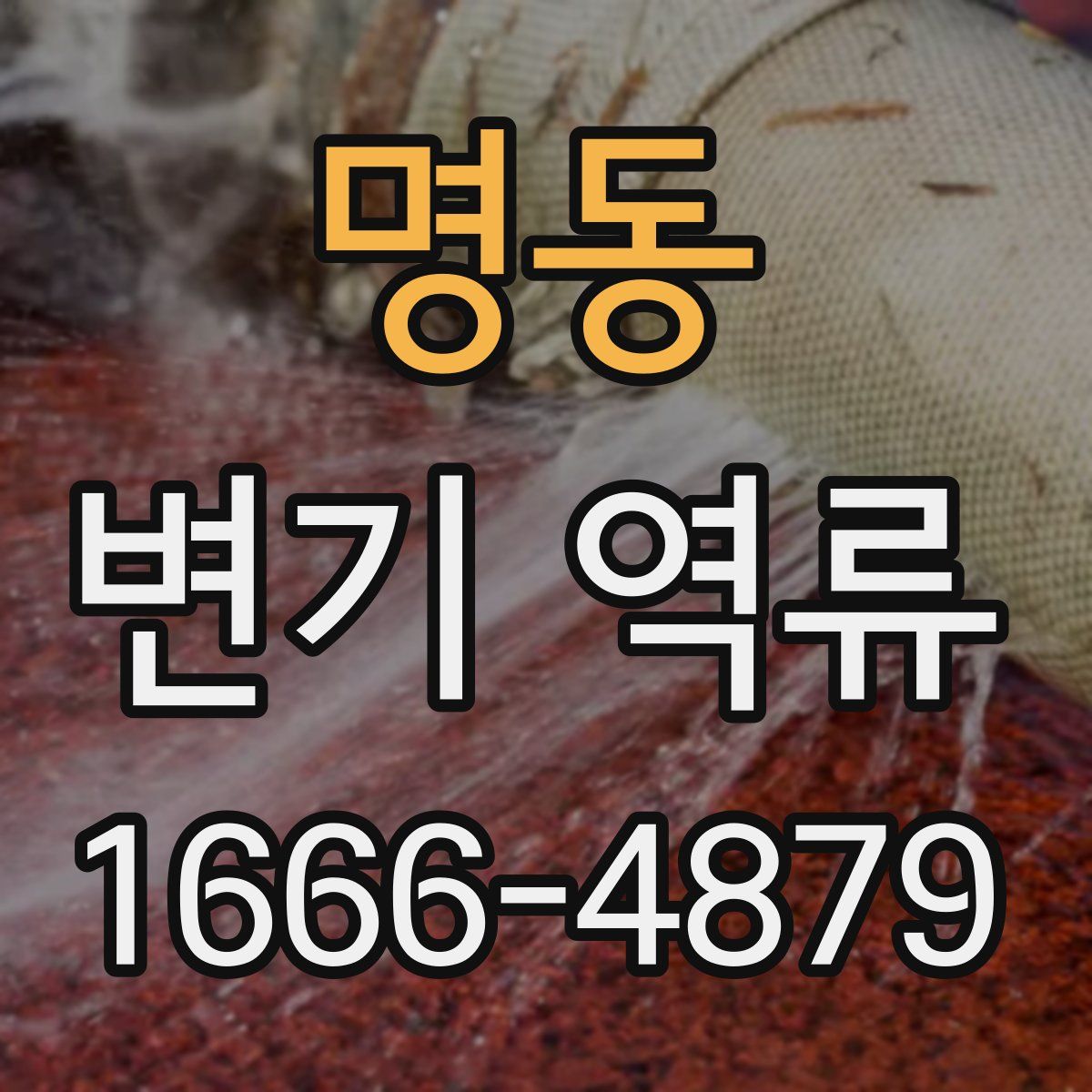 명동 변기 역류
