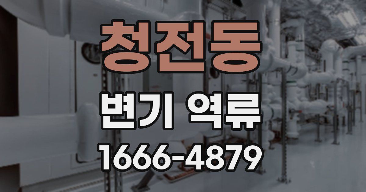 청전동 변기 역류