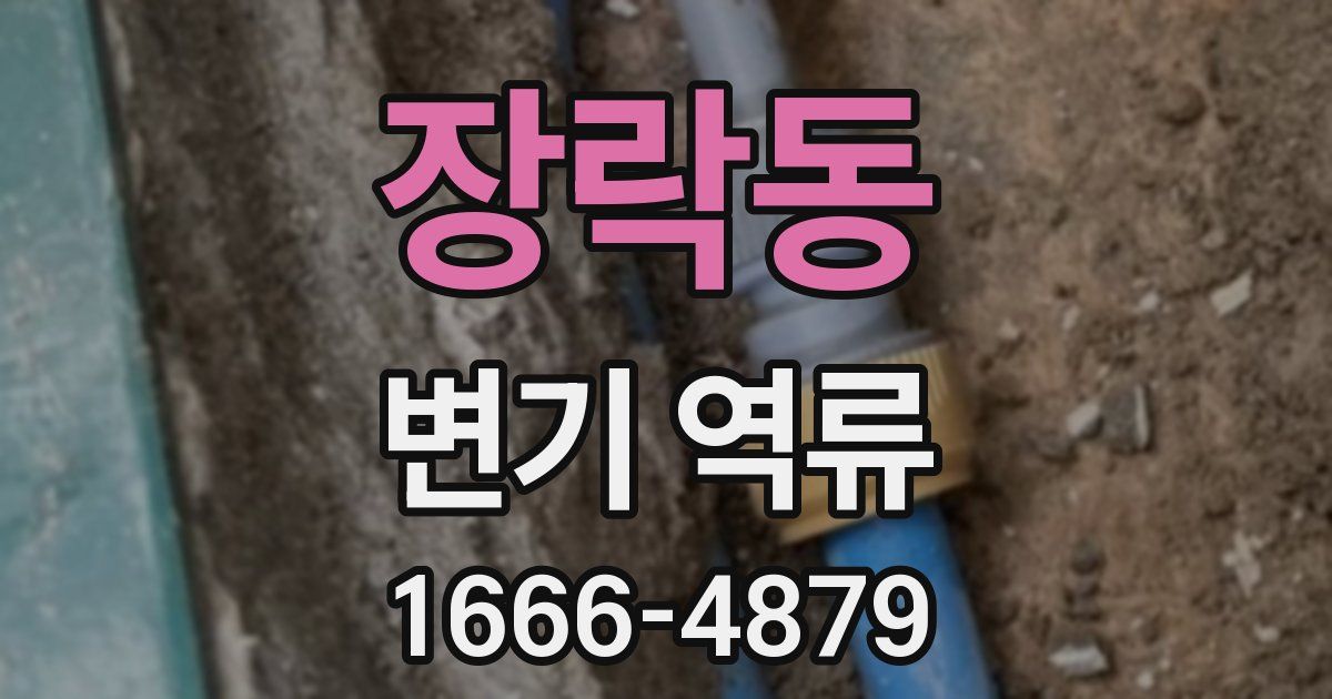 장락동 변기 역류