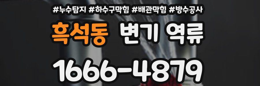 흑석동 변기 역류
