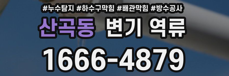 산곡동 변기 역류