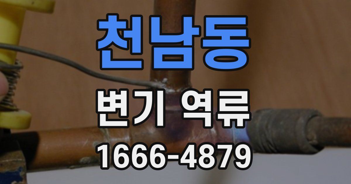 천남동 변기 역류