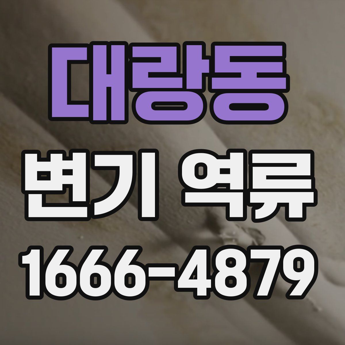 대랑동 변기 역류