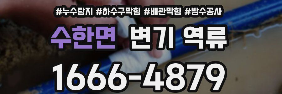 수한면 변기 역류
