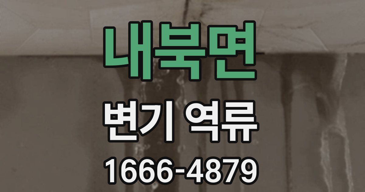 내북면 변기 역류
