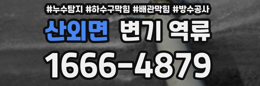 산외면 변기 역류