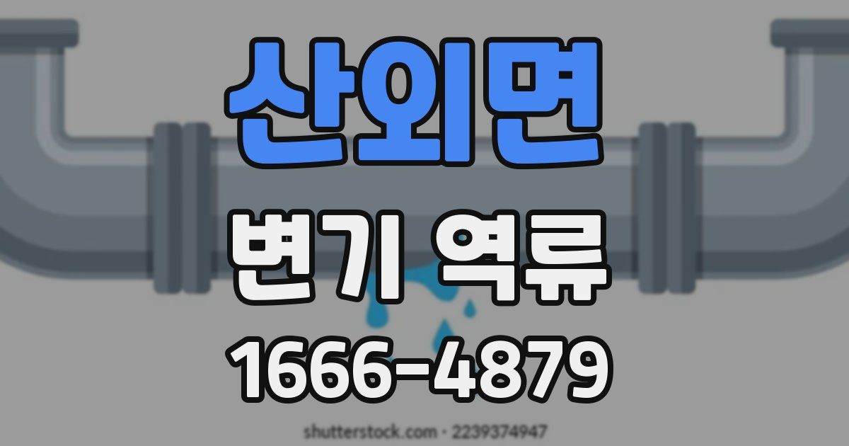 산외면 변기 역류