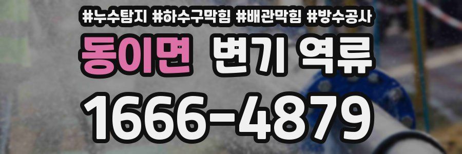 동이면 변기 역류