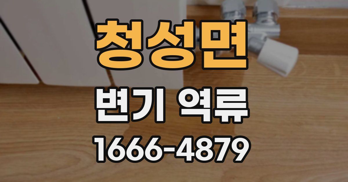 청성면 변기 역류