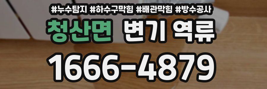 청산면 변기 역류