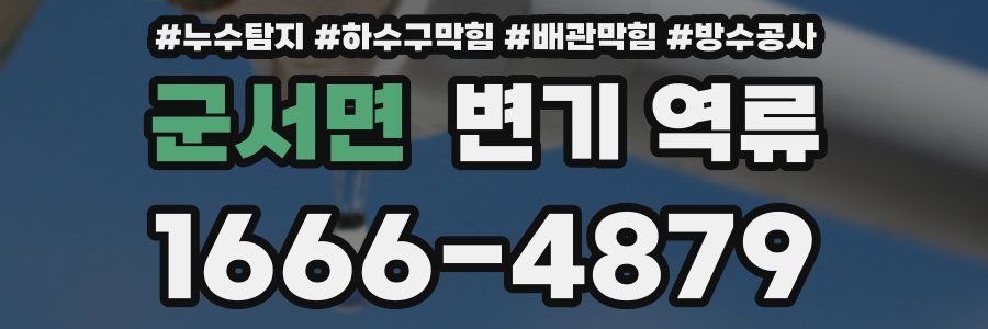군서면 변기 역류
