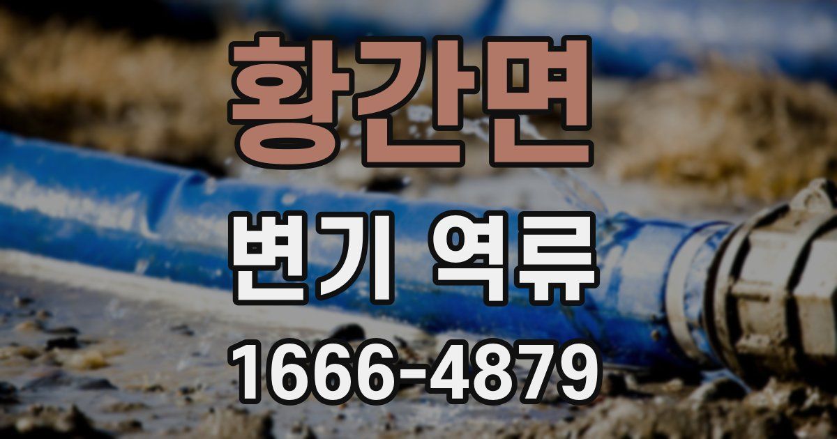 황간면 변기 역류