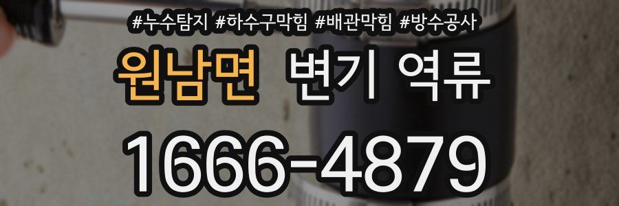 원남면 변기 역류