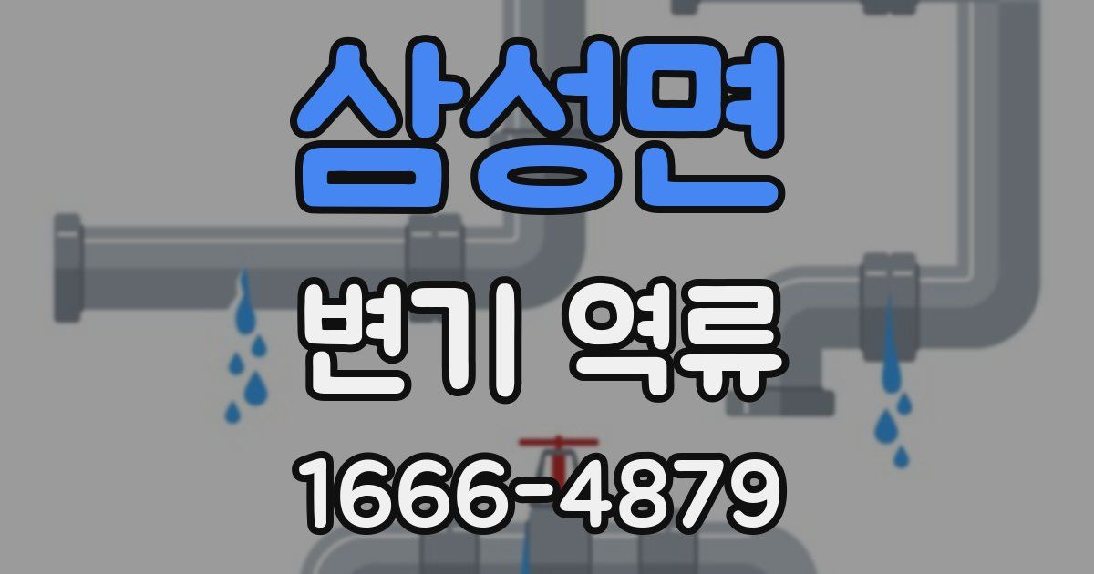삼성면 변기 역류