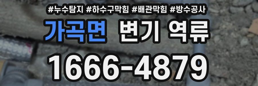 가곡면 변기 역류
