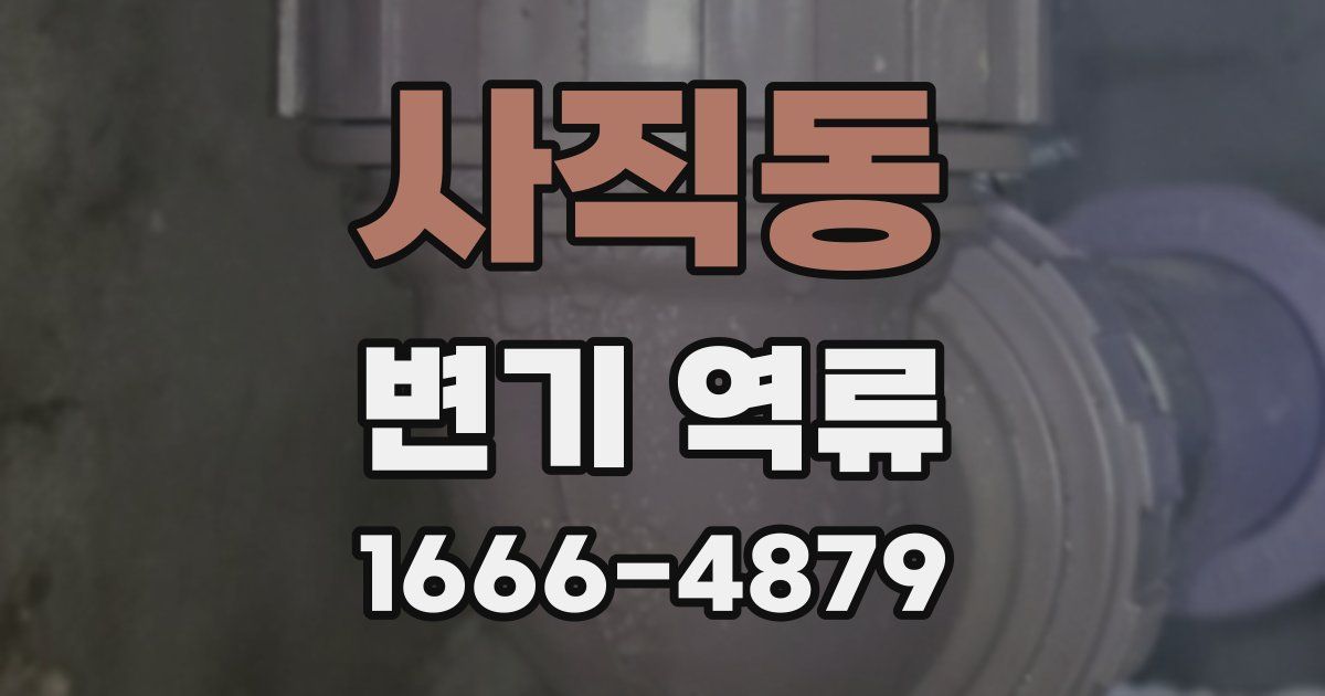 사직동 변기 역류