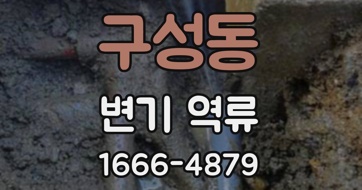 구성동 변기 역류