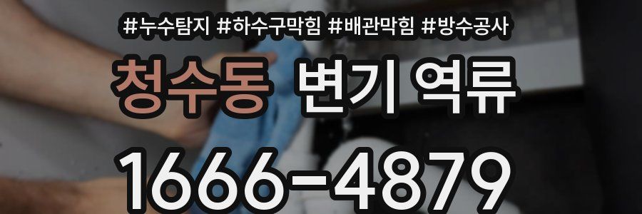 청수동 변기 역류