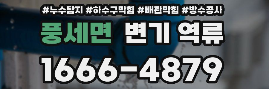 풍세면 변기 역류