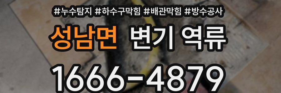 성남면 변기 역류