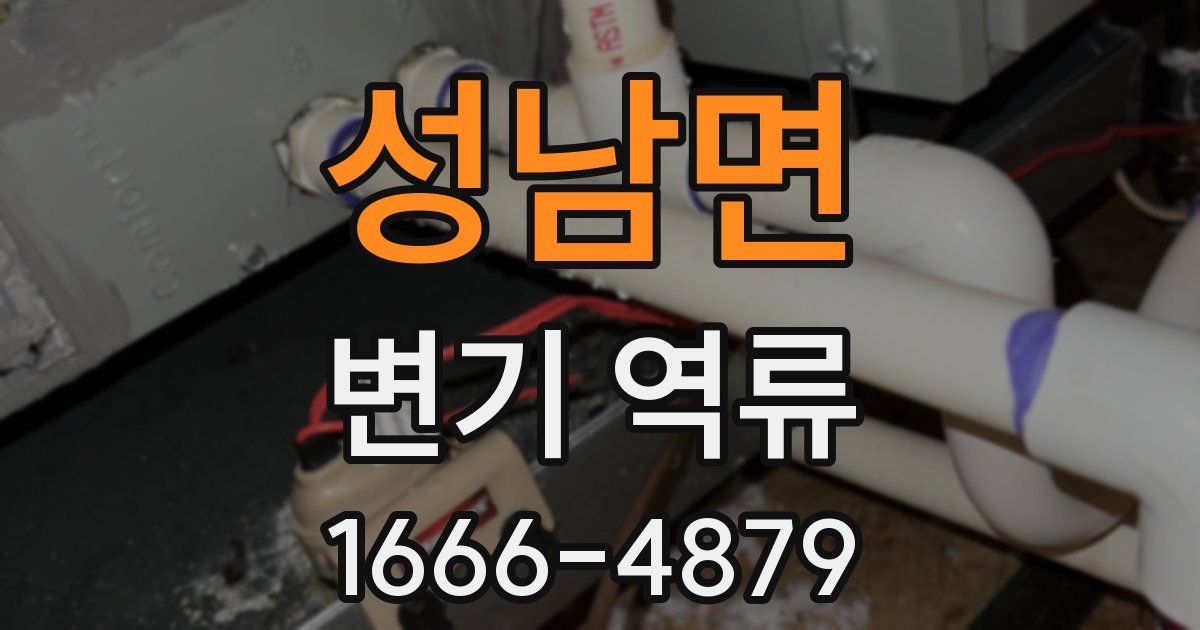 성남면 변기 역류