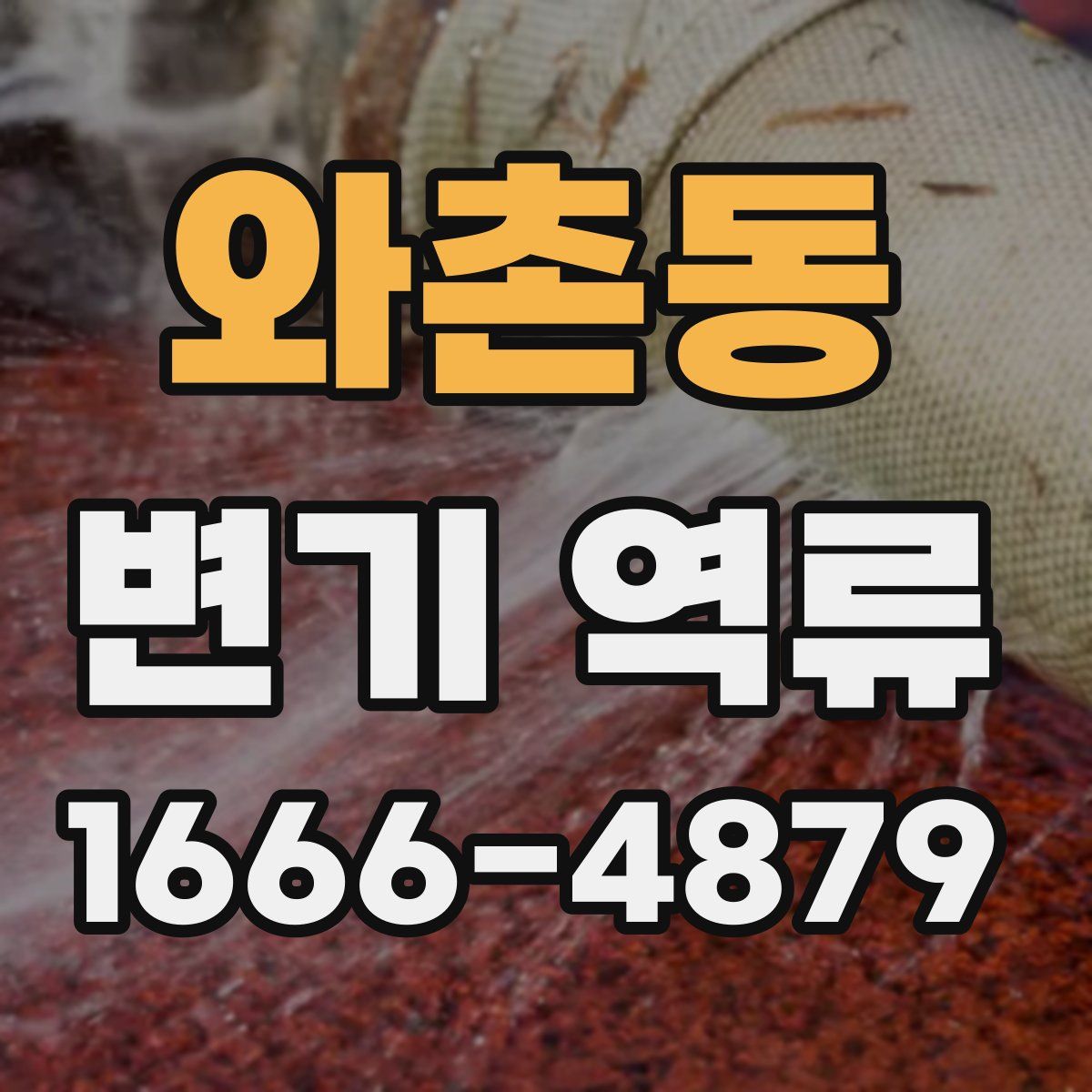 와촌동 변기 역류
