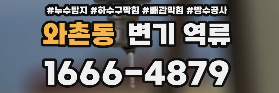 와촌동 변기 역류