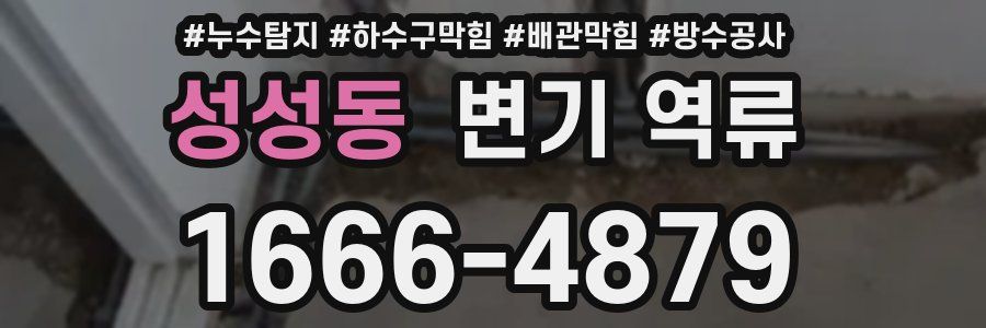 성성동 변기 역류