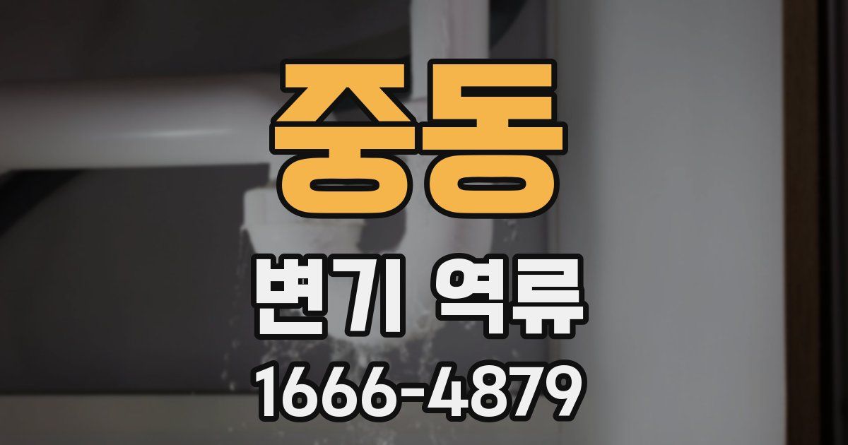 중동 변기 역류