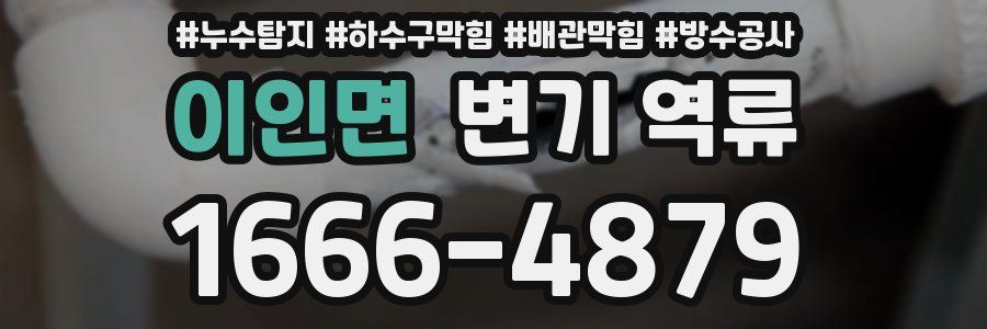 이인면 변기 역류
