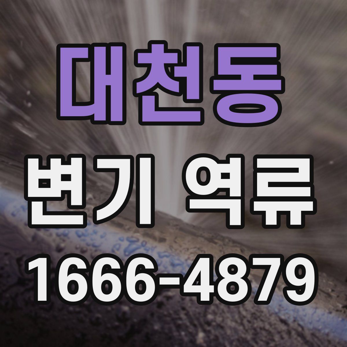 대천동 변기 역류