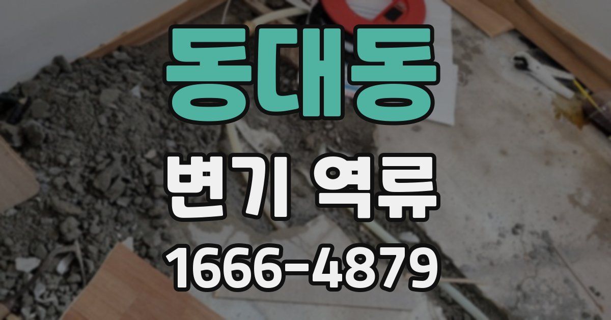 동대동 변기 역류