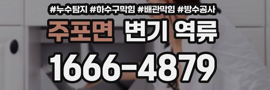 주포면 변기 역류
