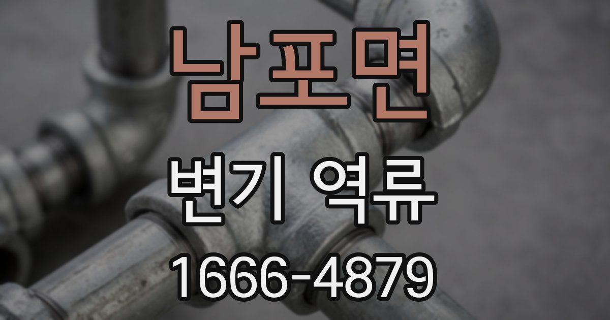 남포면 변기 역류