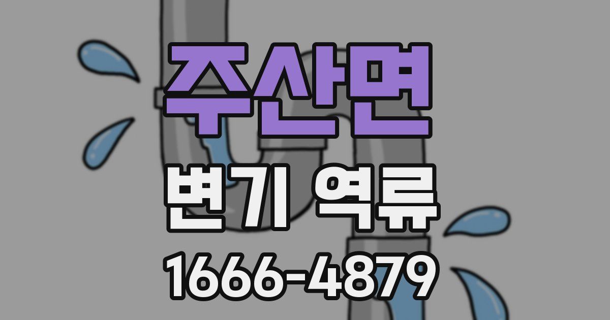 주산면 변기 역류