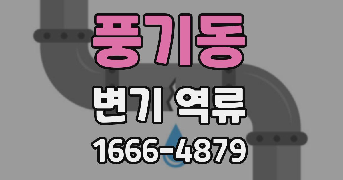 풍기동 변기 역류
