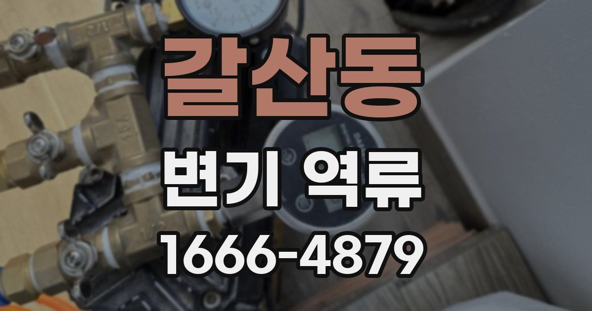 갈산동 변기 역류