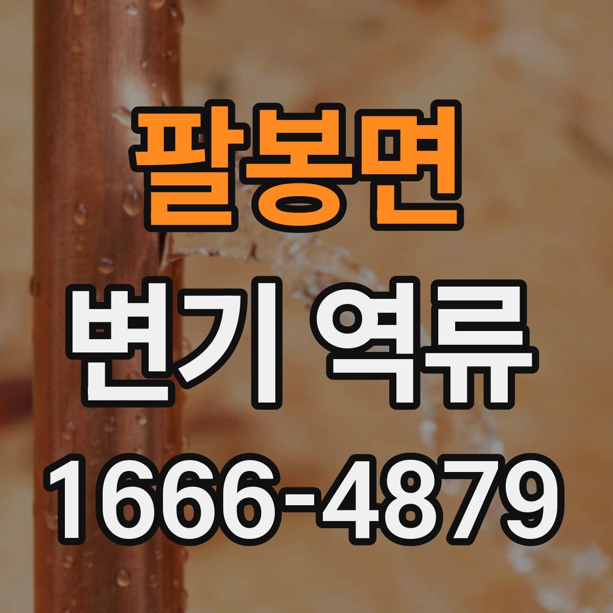 팔봉면 변기 역류