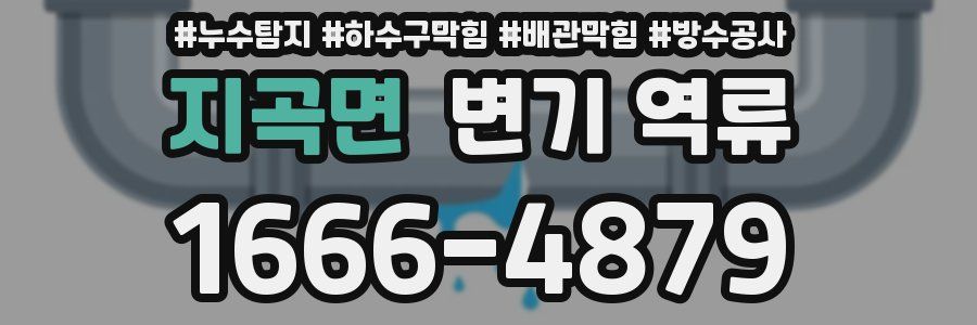지곡면 변기 역류