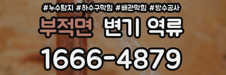 부적면 변기 역류