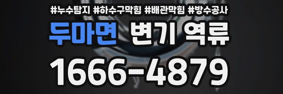 두마면 변기 역류