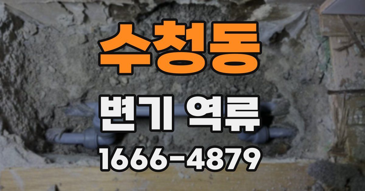 수청동 변기 역류