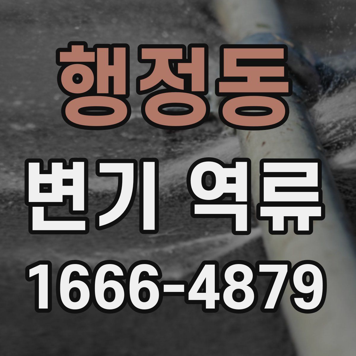 행정동 변기 역류