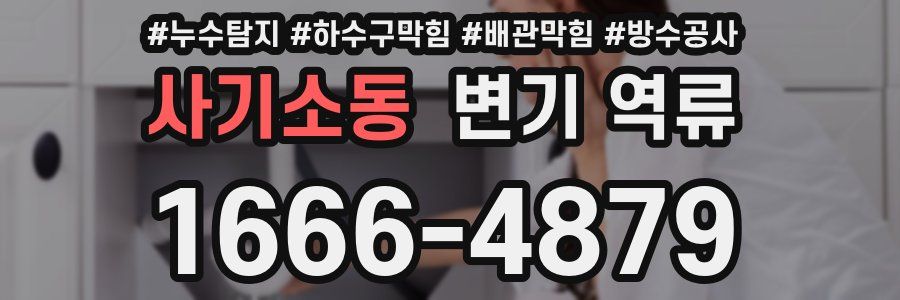 사기소동 변기 역류
