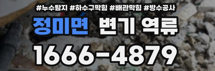정미면 변기 역류
