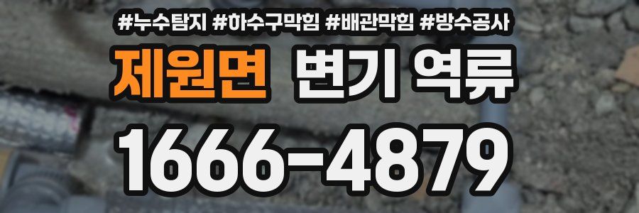 제원면 변기 역류